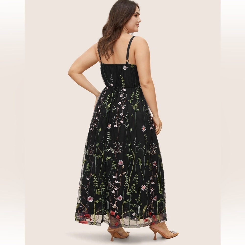 BloomChic Black Floral Embroidered Maxi Dress - Picture 3 of 5
